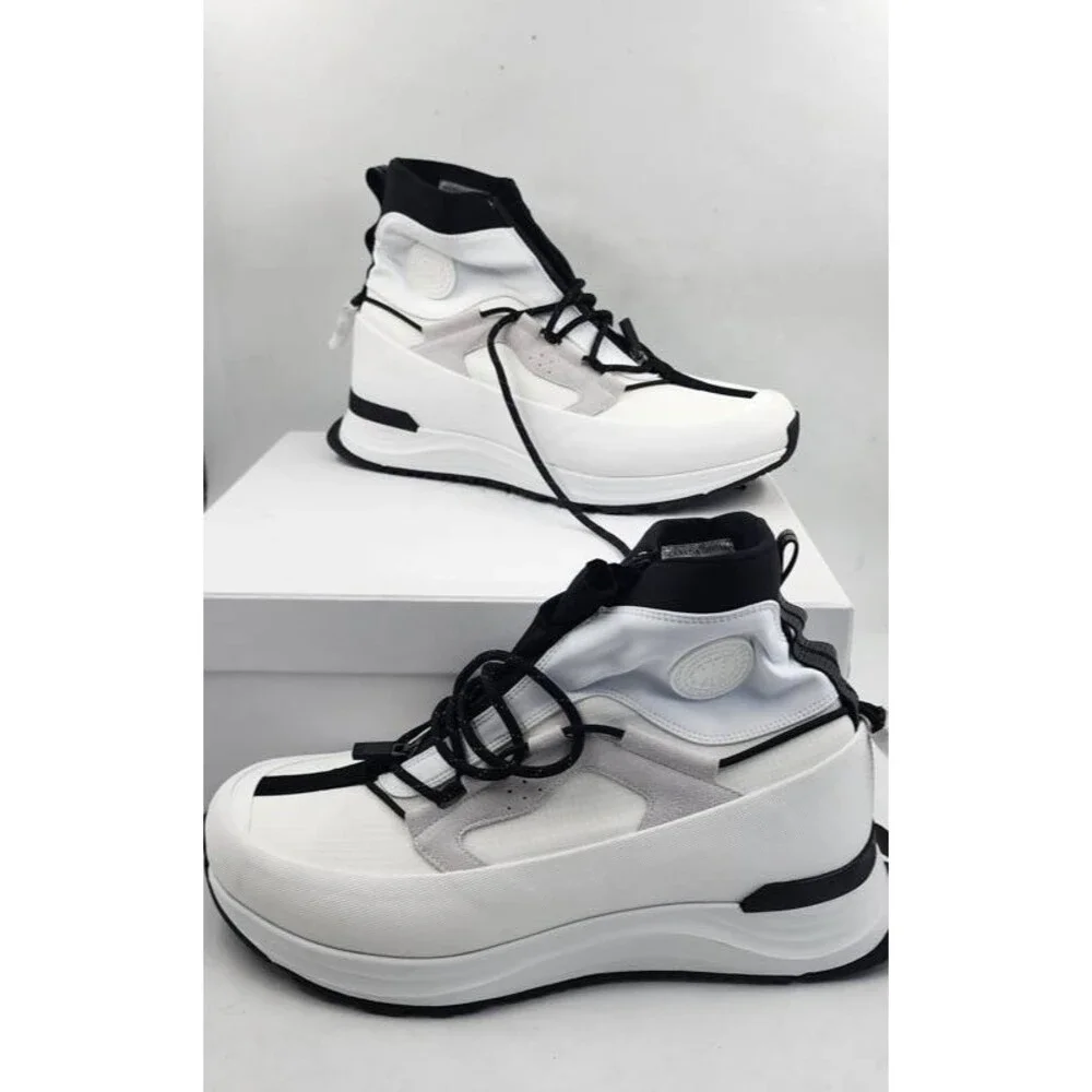 Canada Goose Glacier Trail Leather High-Top Sneakers Men's 11.5 White/Black